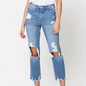 Distressed jeans
